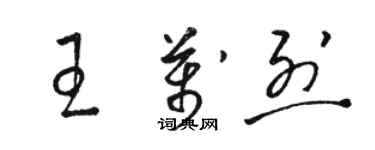 骆恒光王万烈草书个性签名怎么写