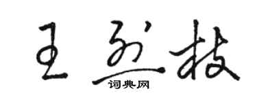 骆恒光王烈枝草书个性签名怎么写