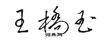 骆恒光王桥玉草书个性签名怎么写
