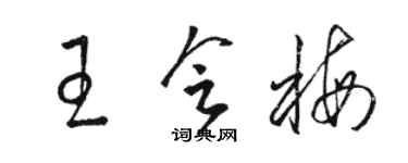 骆恒光王会梅草书个性签名怎么写