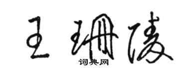 骆恒光王珊陵草书个性签名怎么写