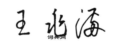 骆恒光王兆满草书个性签名怎么写