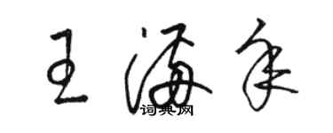 骆恒光王满年草书个性签名怎么写