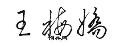 骆恒光王梅娇草书个性签名怎么写