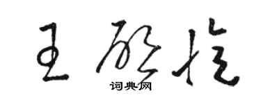 骆恒光王启忆草书个性签名怎么写