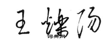 骆恒光王烁阳草书个性签名怎么写
