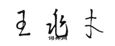 骆恒光王兆才草书个性签名怎么写