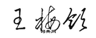 骆恒光王梅领草书个性签名怎么写