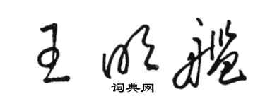 骆恒光王明舰草书个性签名怎么写
