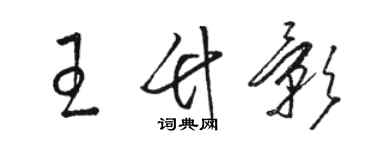 骆恒光王竹影草书个性签名怎么写