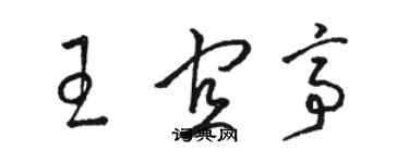 骆恒光王宜亭草书个性签名怎么写
