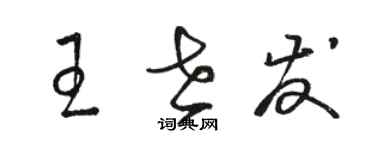 骆恒光王世发草书个性签名怎么写