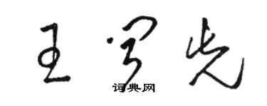 骆恒光王闻先草书个性签名怎么写