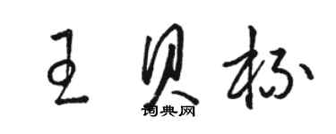 骆恒光王贝杯草书个性签名怎么写