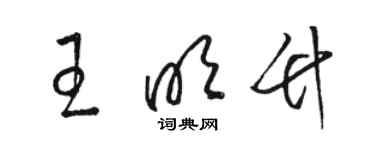 骆恒光王明竹草书个性签名怎么写