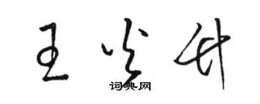 骆恒光王火竹草书个性签名怎么写