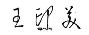 骆恒光王印美草书个性签名怎么写