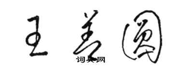 骆恒光王善圆草书个性签名怎么写