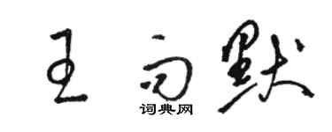 骆恒光王而默草书个性签名怎么写