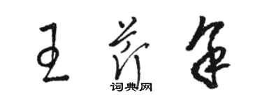 骆恒光王芹余草书个性签名怎么写