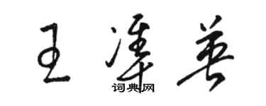 骆恒光王准英草书个性签名怎么写
