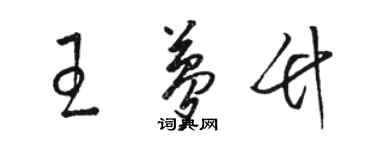 骆恒光王梦竹草书个性签名怎么写