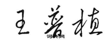 骆恒光王普植草书个性签名怎么写