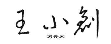 骆恒光王小创草书个性签名怎么写