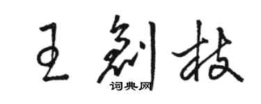 骆恒光王创枝草书个性签名怎么写