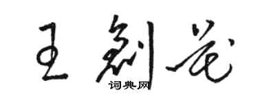 骆恒光王创花草书个性签名怎么写