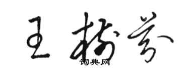 骆恒光王树芬草书个性签名怎么写
