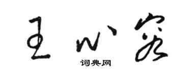 骆恒光王心容草书个性签名怎么写