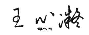 骆恒光王心凝草书个性签名怎么写