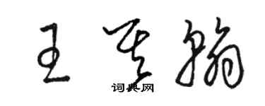 骆恒光王其翰草书个性签名怎么写
