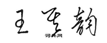 骆恒光王其韵草书个性签名怎么写