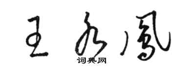 骆恒光王水凤草书个性签名怎么写
