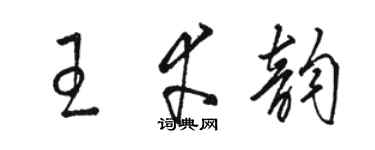 骆恒光王幸韵草书个性签名怎么写