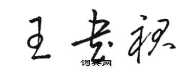 骆恒光王书裙草书个性签名怎么写