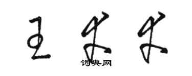 骆恒光王幸幸草书个性签名怎么写