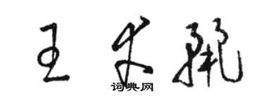 骆恒光王幸丽草书个性签名怎么写