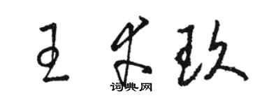 骆恒光王幸玖草书个性签名怎么写