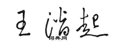 骆恒光王潜起草书个性签名怎么写