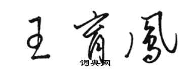 骆恒光王育凤草书个性签名怎么写