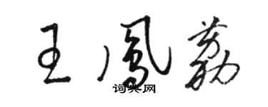 骆恒光王凤荔草书个性签名怎么写