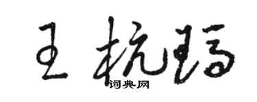 骆恒光王杭玛草书个性签名怎么写