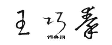 骆恒光王巧秦草书个性签名怎么写