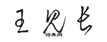 骆恒光王见长草书个性签名怎么写