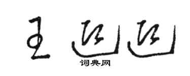 骆恒光王迎迎草书个性签名怎么写