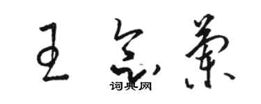 骆恒光王念兰草书个性签名怎么写