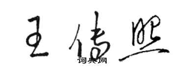 骆恒光王传照草书个性签名怎么写